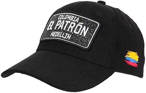 El Patron Baseball-Kappe, Schwarz und Silber, Strass, Wildlederoptik, Unisex Gr. Einheitsgröße, Schwarz