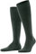 FALKE Airport M Kh Lana Algodón Lisos Calcetines largos, Verde Hunter Green 7441, 45-46 Hombre