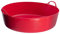 KetoPlastics 35 Litre Large Shallow Flexible 2-Handled Recycled Tub Dog Pool Bath (Red)