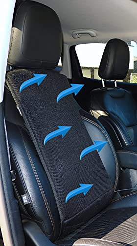 kühlende Sitzauflage Gebläse Kühlung Belüftung Rückenkühler Klima Auflage 12/24V Rückenbelüftung Sitzgebläse Ventilator Sitzbezug Klimasitzauflage PKW LKW