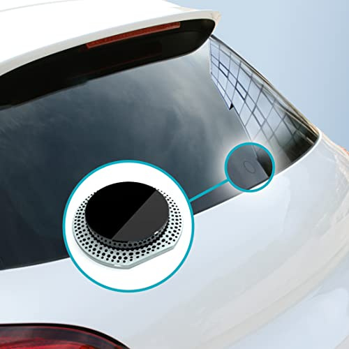 BIJON Heckwischer Stopfen für VW Polo - aus ECHT-Glas, Scheibenwischer Abdeckung - Car Tuning, Glasstopfen VW Polo Zubehör inklusive Kleber (9N3 (Bj. 2005-2009))
