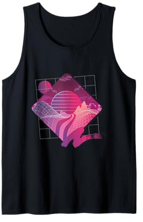 Aesthetic Vaporwave Retro. Ästhetische 80er 90er Outrun Tank Top