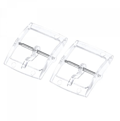 sourcing map Montre Bracelet Fermoir Plastique Boucle 16mm Transparent 2pcs | Remplacement pour 16mm Largeur Montre Bracelets