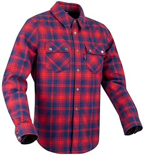 SEGURA, Motorrad-Oberhemd Sierra navy red, L