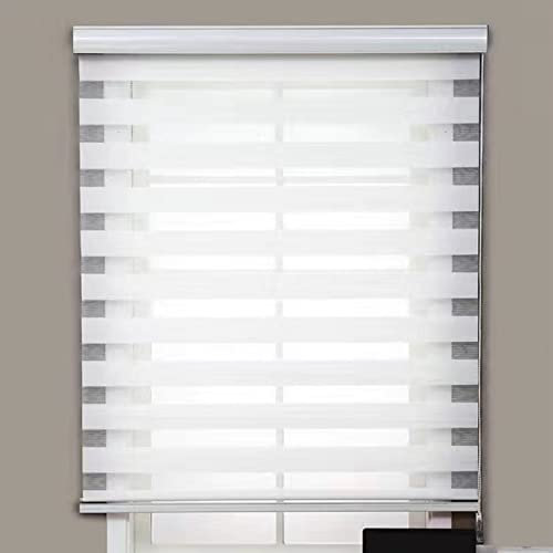 Verdunkelungsrollo Seitenzugrollo 100x350cm Lichtreflektion Lichtundurchlässig Verdunkelungs Rollo Dachfenster Doppelrollo Fensterrollo für Fenster und Tür Fensterrollo, Weiß