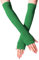 B-HOT Warme fingerlose Handschuhe, dehnbar, gestrickt, Daumenloch, Sonnenschutz, lange Arme, gestreift, grün, One size