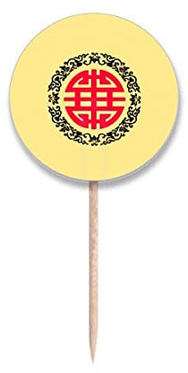 Banderas redondas de palillo de dientes tradicionales chinos para decoración de fiestas