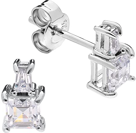 trendor Damen Ohrringe 925 Silber Zirkonia Ohrstecker Ohrschmuck aus echtem Sterlingsilber, elegante Geschenkidee für Frauen, 15167