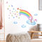 HGDESIGN® Wandtattoo Wandaufkleber Wandsticker Große Regenbogen Einhorn Schmetterling Wolke Kinderzimmer Babyzimmer Kind Baby Mädchen Wandsticker Wandbild Wanddeko Selbstklebend (Variante B)