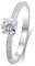 Ayoiow Ehering Damen Einzeln, Trauring Frau mit Rund Geschaffener Diamant 0.3ct Ring Weiß Größe 48 (15.3)