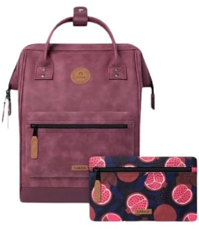 CABAIA - Sac à Dos Adventurer Delhi - Medium 18L - Déperlant - Compartiment Ordinateur Portable 13-2 Poches - Certifié Vegan - Sac Voyage, Affaires, École pour Homme et Femme - Rouge