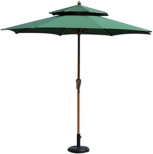 CHEMYO Sonnenschirm Garten Outdoor Terrassentisch Marktschirm wetterfeste Abdeckung, tragbarer versetzter Terrassenschirm für Pool, Deck, Garten, Hinterhof, Pool (dunkelgrün)