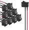 RUNCCI-YUN 10pcs Interruttore a Bilanciere ON/OFF, Mini Interruttore a Levetta interruttore 12v ON/OFF,6A/250V 10A/125V AC Interruttore Pulsante per Auto, Barche, Elettrodomestici（nero）