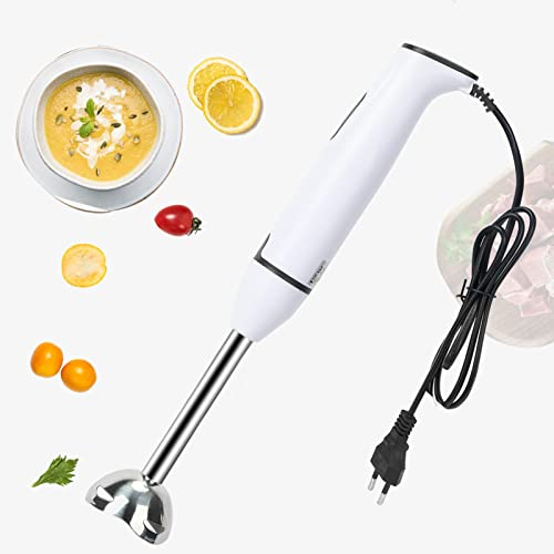 Rutaqian Immersion Blender, Hand Blender Electric, 400W Handheld Blender - Hand Blenders Immersion, Hand Mixer Electric Blenders for Kitchen White Black