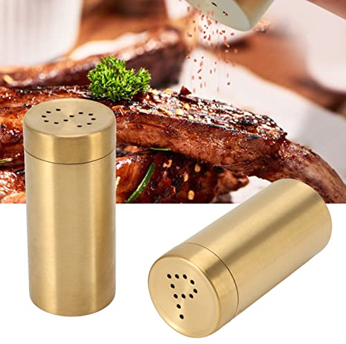 Espolvoreador de Especias,Tarros de Acero Inoxidable para Especias,Especiero Agujero Queso,2 Especias Latas,3.9x8.8cm,con Tapa,Recipientes para Especias de Cocina,para Tus Especias y Condimentos