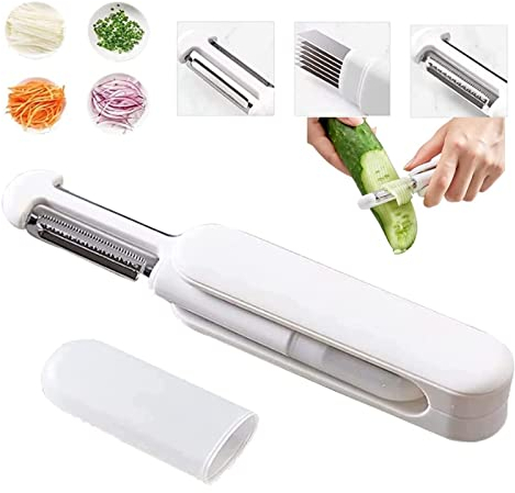 SUNESA grater set 3 in 1 Multifunctional Rotary Paring Knife, 360°Rotating Peeler and Grater for Vegetable and Fruit Peeling Cutting Dicing Slicing Shredding kitchen gadgets (Color : 1 PCS)