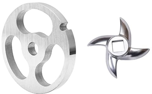 CROIRE Fleischwolf-Platten-Scheiben-Klinge für Kitchen Aid Mixer 12 Typ Fleischwolf-Fleischwolf-Messer-Zubehör