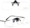 TERAISE Clip-on-Lesebrille, Aufklappbare Blaulichtbrille Clip-on-Brille, ultraleichte Clip-on-Lupe für Brillen, Clip-on-Lesegerät für Männer/Frauen, geeignet für angeklippte Korrektionsbrillen(2.0X)