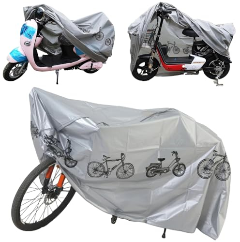 Housse Vélo,Housses Protection pour Vélo,Bâche Protection pour Vélo,Housse Protection Imperméable,Housse Velo Exterieur Anti-UV Protection Poussière Résistant Impermeable de Bicyclette Cycle Scooter