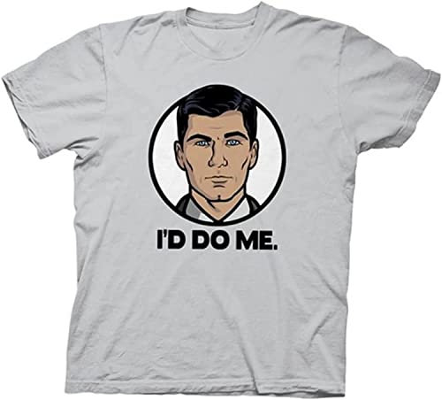 Adult Silver Cartoon Comedy TV Show Sterling Archer I'd Do Me T-Shirt Tee Grey