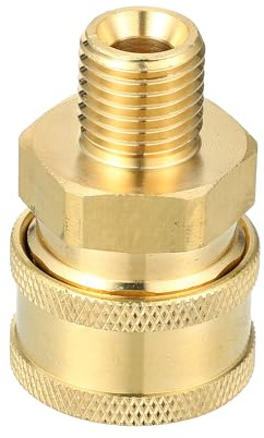 Hihaha Pressure Washer Coupler/Outer Female Washer Gun Adapter Universal for Car/Durable Brass M14 x 1.5/1 Pcs Copper Tone