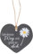 Butzon & Bercker Herzanhänger aus Schiefer – GEH deinen Weg und Glaub an Dich. Herzförmige, hochwertige Wand-Deko aus Schiefer zum Aufhängen mit Blume und Spruch im Format 7,6 x 8,5 cm