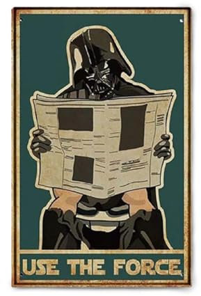 Plaque en métal vintage Use The Force Funny Toilet Toilettes Home Bar Club Outdoor Street Garage Décoration murale Art 20,3 x 30,5 cm