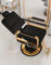 Generisch Hairdressing Chair Friseurstuhl Mit Kopfstütze Höhenverstellbar Kippbar Friseursessel Für Herren Damen Vintage Retro Design Kunstleder Friseureinrichtung