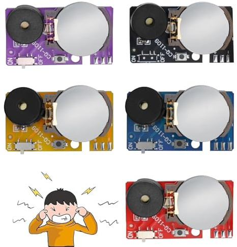 5 Pcs Annoyatrons Prank, Random Noise Maker, Selbsthaftend Versteckt Annoying PCB, Klein Annoy-a-Tron Büro Streiche, Enthält Verschiedene Geräusche, Zirpen, Summen und Mehr