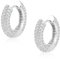 ALEXCRAFT Chunky Zirkonia Ohrringe Silber 925 Creolen Damen Klein Silver Hoop Earrings für Frauen Freundin Mama