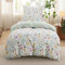 BEDSURE Bettwäsche 135x200 2teilig Bettbezug - Bettwäsche-Sets 135 x 200 cm mit Kissenbezug 80x80 cm, ÖKO-TEX Wendebettwäsche Bedding Grün Blumen Pflanze Muster für Einzelbett mit Reißverschluss