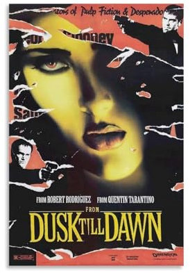 RISUANHENM Poster From Dusk Till Dawn, Raumdekoration, künstlerisches Poster für Zimmer, ästhetische Leinwand, Wandkunst, Schlafzimmerdekoration, 30 x 45 cm, ungerahmter Stil