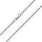 Ataria Halskette Damen & Herren Sterling Silber 925 rhodiniert 60cm, 2mm, 7.17g - Silber Kordelkette mit Rhodium Beschichtung