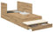 vidaXL Staurahmen Eichenholz 75X190 cm Massivholz Viel Stauraum Modernes Design Einfache Montage Indoor Schlafzimmermöbel 2-Schubladen Platzsparend Matt