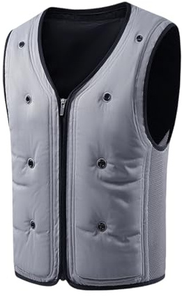 Duroecsain Chaleco Refrescante Hombre | Chaleco Refrescante Hombre para Climas Cálidos | Ropa Unisex Reutilizable Para Actividades Verano Al Aire Libre Como Motociclismo Ciclismo Correr Pesca Y