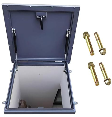 Escotilla de acceso de techo galvanizada con puerta de seguridad para mantenimiento exterior, sótano, sótano, escaleras, cubierta de salida