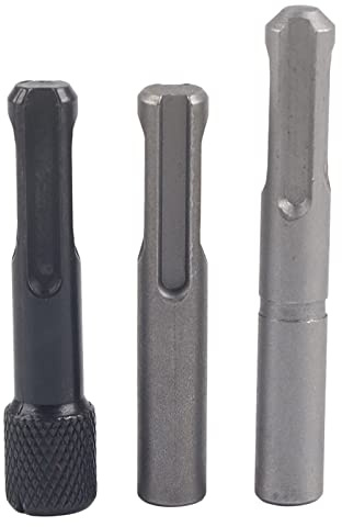 KooingTech SDS Chuck Adapter, 3PCS 1/4 Hex Drill Bit Set, Drill Socket Adaptor for SDS Hammer Drill