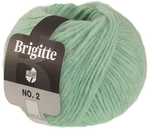 LANA GROSSA Brigitte Nr.2 | Edle Netzgarnstruktur aus Alpaka und Baumwolle | Handstrickgarn aus 47% Alpaka, 45% Baumwolle & 8% Schurwolle | 50g Wolle zum Stricken & Häkeln | 140m Garn FB 76