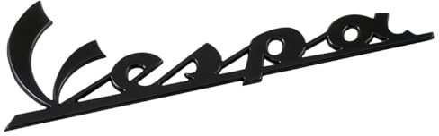 PIAGGIO Schriftzug Emblem VESPA 150x49mm anthrazit kompatibel mit Vespa | Aufkleber/Sticker Emblem für linke Seitenhaube; selbstklebend, Maß 150x49mm; kompatibel mit Piaggio 2-Takt und 4-Takt Roller