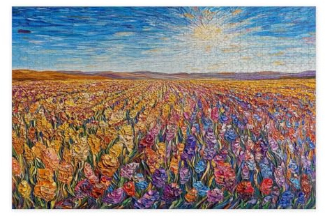 Frühlings-Orchideen-Blumen-Puzzles für Erwachsene, 1000 Teile, Blumenlandschaft, Holzpuzzles, Naturlandschaft, Szenische Musterdekorationen für Zuhause
