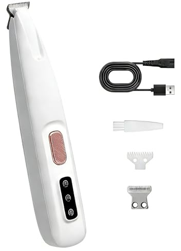 Romon Coupe-Poil pour Animaux de Compagnie avec Lampe LED, Faible Bruit, Adapté Pour le Toilettage Des Pattes et de Tout le Corps des Chats et Chiens