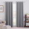 HOMEIDEAS Light Grey Blackout Curtains 2 Panels 52 X 84 Inch Drop Room Darkening Eyelet Curtains for Bedroom Living Room, Thermal Insulated Light Blocking Window Drapes