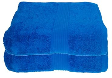 Julie Julsen 2er Pack Badetuch 29 Farben erhältlich weich und saugstark 500gsm Öko Tex Royalblau 100 x 150 cm B-Ware