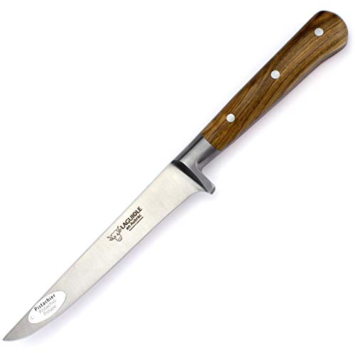 Laguiole en Aubrac Entbeinmesser Küchenmesser - Klinge 13 cm - Griff Pistazie Pistazienholz - Geschmiedete Qualität