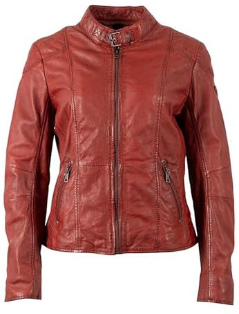 Mauritius Kina LEGV Frauen Lederjacke rot Basics