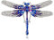KristLand - Elegante Libelle Schmetterlings Insekt Spinne Broschen mit Austrain Kristall/Tochter/Weihnachten/Hochzeiten/Frauen Schmuck/Party Blaue Libelle