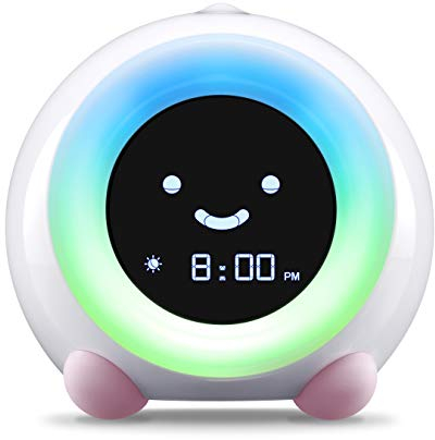 LittleHippo Mella Ready to Rise Children's Trainer, Alarm Clock, Night Light and Sleep Sounds Machine (Blush Pink)…