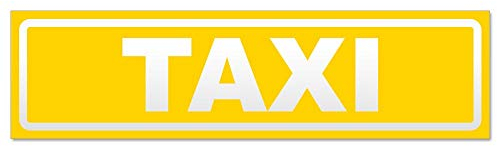 Kiwistar Magnetschild Taxi invertiert - 30cm Gelb - magnetisch für Auto PKW Kfz - wiederverwendbares Hinweisschild aus Magnetfolie - für Fahrzeug, Truck