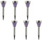 2x 3er Set MOSAIK LED-Solar-Garten-Leuchte-Lampe, Edelstahl, Mosaik-Glas lila, H: 37 cm, D: 7,2cm, Blumentopf-Wege-Party-Dekorations-Stimmungs-Leuchte-Lampe (2 x 3er Set lila)