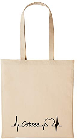 Huuraa Baumwollbeutel Ostsee Geschenk Einkaufstasche Natural 10 Liter Baumwolle Ostsee Accessoire